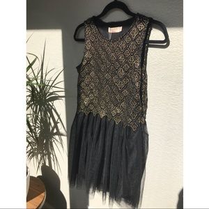 Black/Gold Sequin Dress